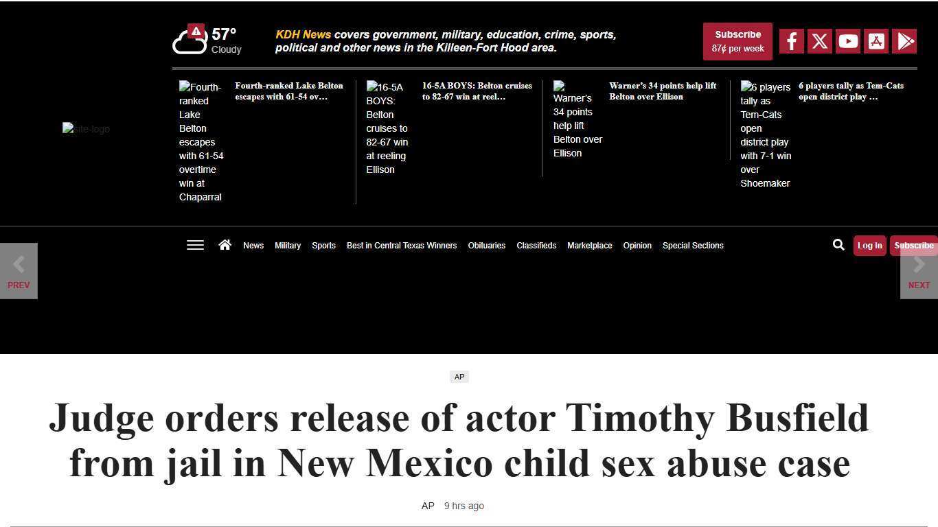 Judge orders release of actor Timothy Busfield from jail in New Mexico child sex abuse case | News | kdhnews.com