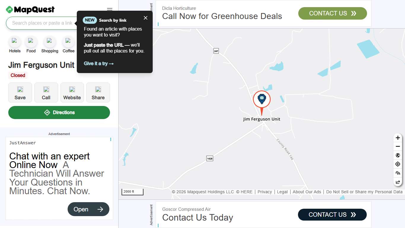 Jim Ferguson Unit, Savage Dr, Midway, TX 75852, US - MapQuest